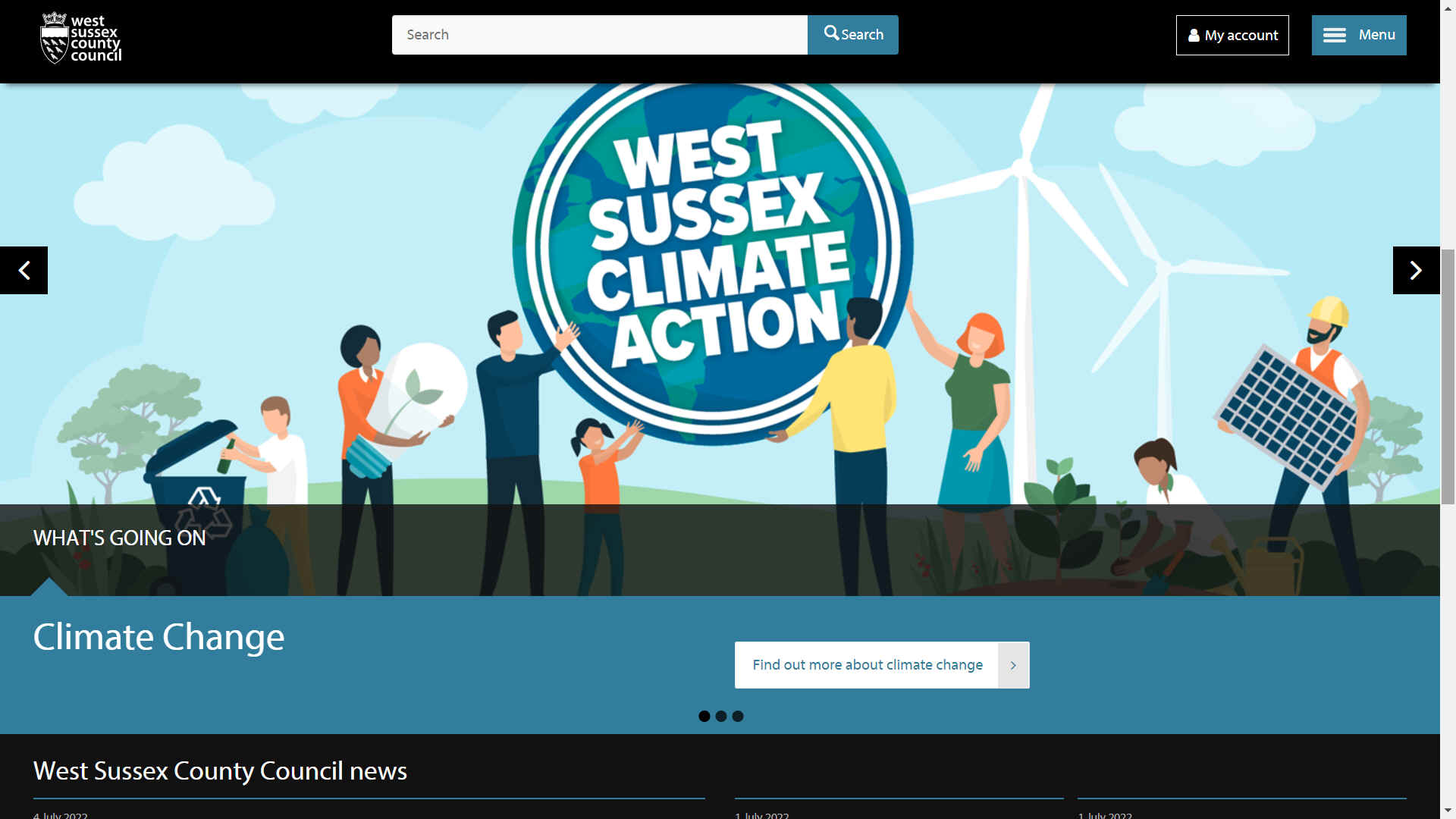 West Sussex climate change action