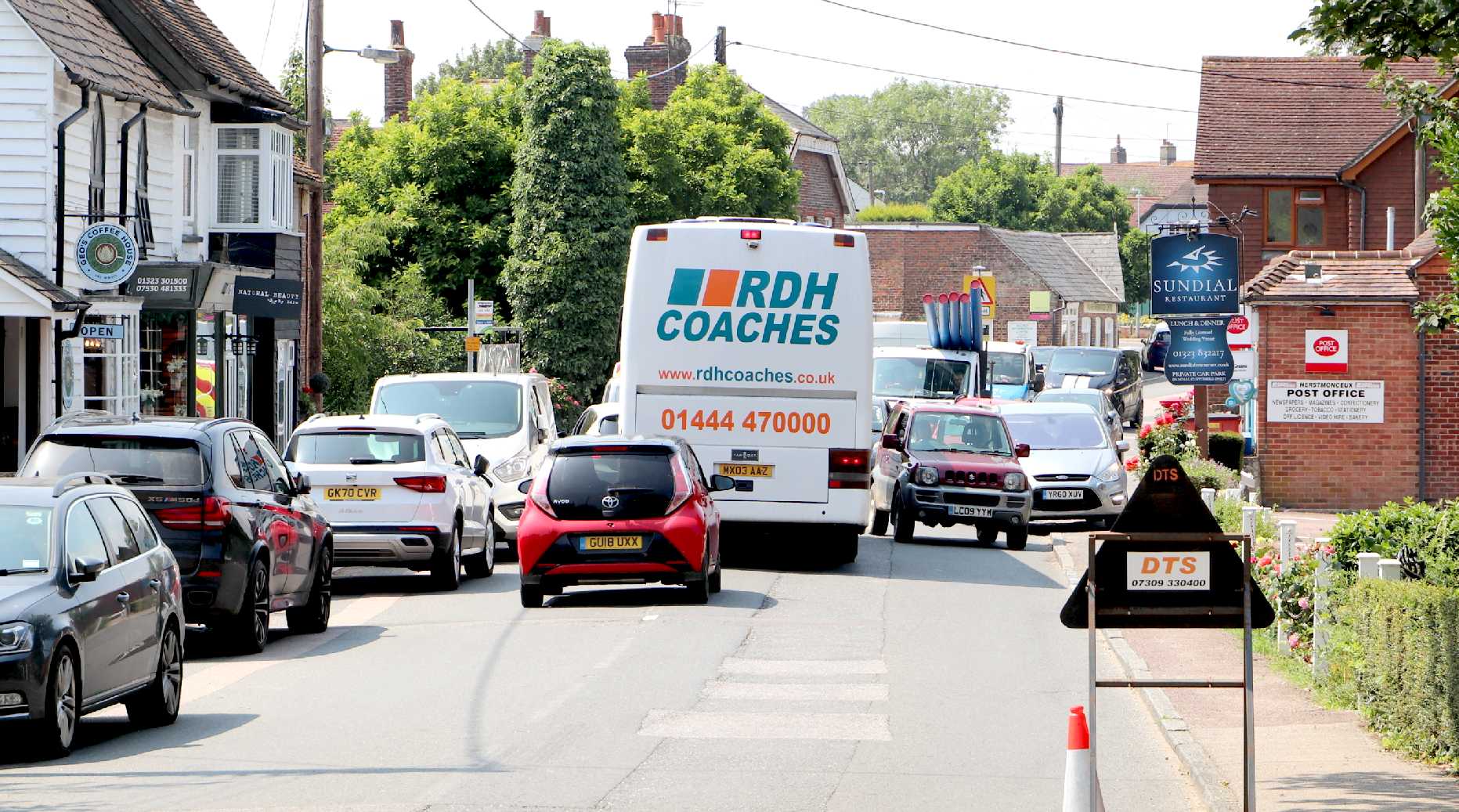 Serious and regular traffic congestion at Herstmonceux village